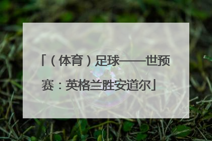 （体育）足球——世预赛：英格兰胜安道尔