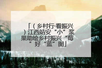 （乡村行·看振兴）江西靖安“小”浆果助绘乡村振兴“莓”好“蓝”图