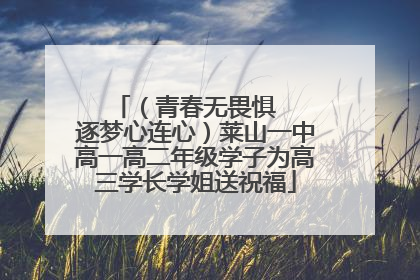 （青春无畏惧   逐梦心连心）莱山一中高一高二年级学子为高三学长学姐送祝福
