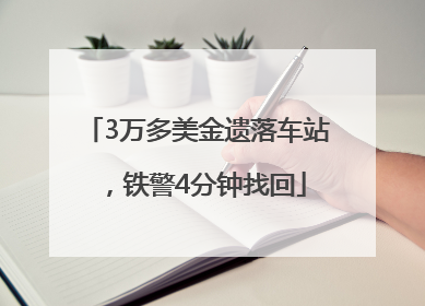 3万多美金遗落车站，铁警4分钟找回