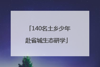 140名土乡少年赴省城生态研学