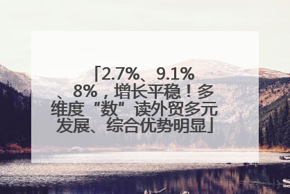 2.7%、9.1%、8%，增长平稳！多维度“数”读外贸多元发展、综合优势明显