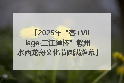 2025年“客+Village·三江匯杯”赣州水西龙舟文化节圆满落幕