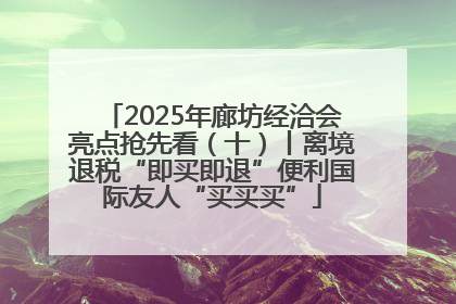 2025年廊坊经洽会亮点抢先看（十）丨离境退税“即买即退”便利国际友人“买买买”