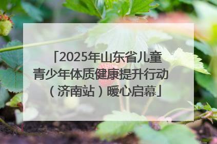2025年山东省儿童青少年体质健康提升行动（济南站）暖心启幕