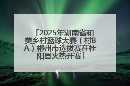 2025年湖南省和美乡村篮球大赛（村BA）郴州市选拔赛在桂阳县火热开赛