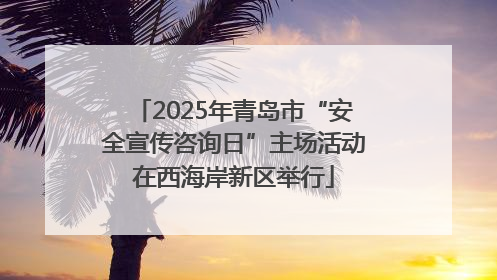 2025年青岛市“安全宣传咨询日”主场活动在西海岸新区举行