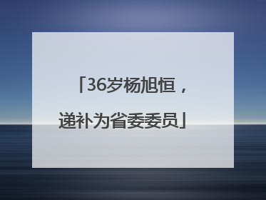 36岁杨旭恒，递补为省委委员