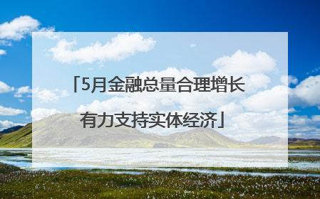 5月金融总量合理增长 有力支持实体经济