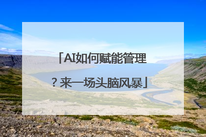 AI如何赋能管理？来一场头脑风暴